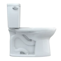 TOTO Drake Two-Piece Elongated 1.28 GPF TORNADO FLUSH Toilet with CEFIONTECT, Cotton White, Vitreous China, CST776CEG#01