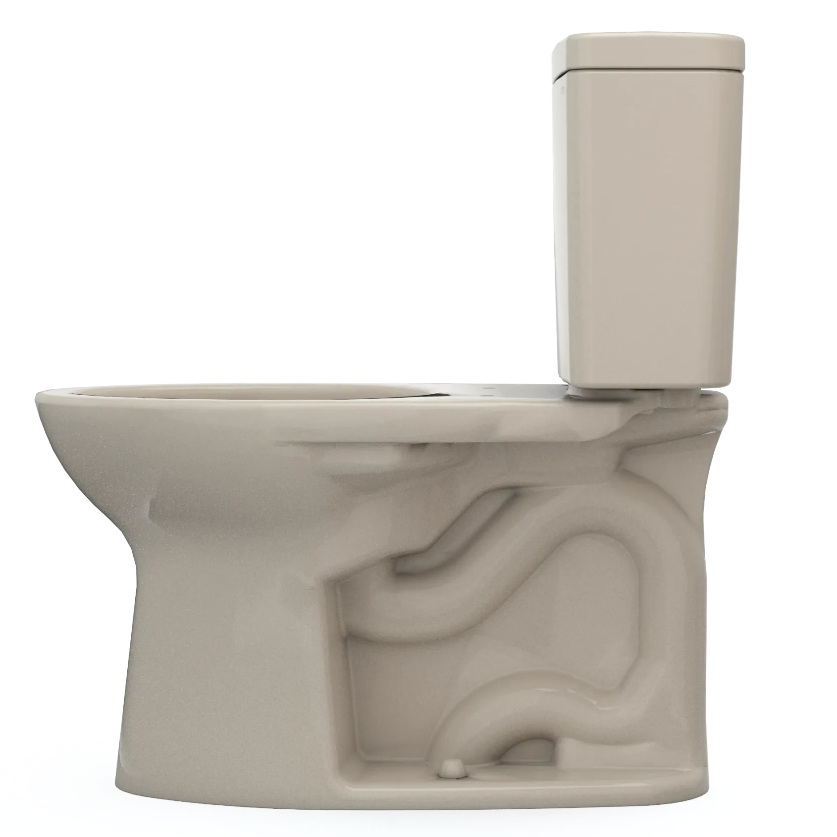 TOTO Drake Two-Piece Elongated 1.28 GPF TORNADO FLUSH Toilet with CEFIONTECT, Bone, Vitreous China, CST776CEG#03