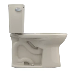 TOTO Drake Two-Piece Elongated 1.28 GPF TORNADO FLUSH Toilet with CEFIONTECT, Bone, Vitreous China, CST776CEG#03