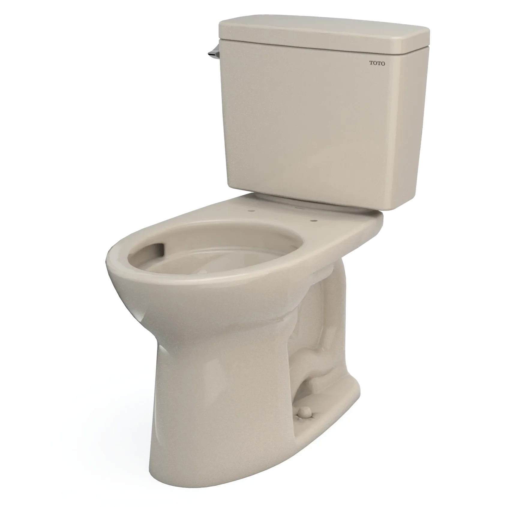 TOTO Drake Two-Piece Elongated 1.28 GPF TORNADO FLUSH Toilet with CEFIONTECT, Bone, Vitreous China, CST776CEG#03