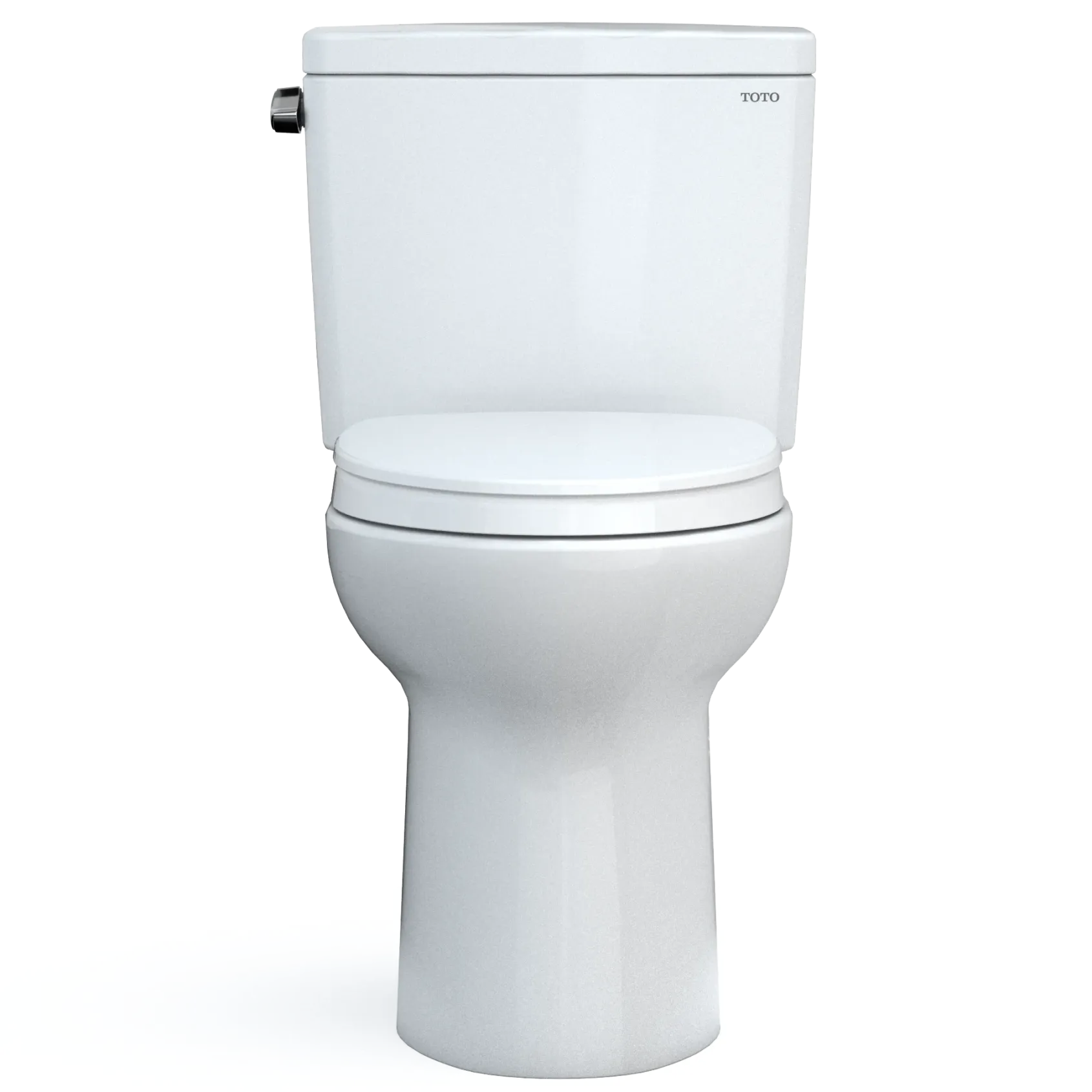 TOTO Drake Two-Piece Elongated 1.28 GPF Universal Height TORNADO FLUSH Toilet with 10 Inch Rough-In, CEFIONTECT, and SoftClose Seat, WASHLET+ Ready, Cotton White, Vitreous China, MS776124CEFG.10#01