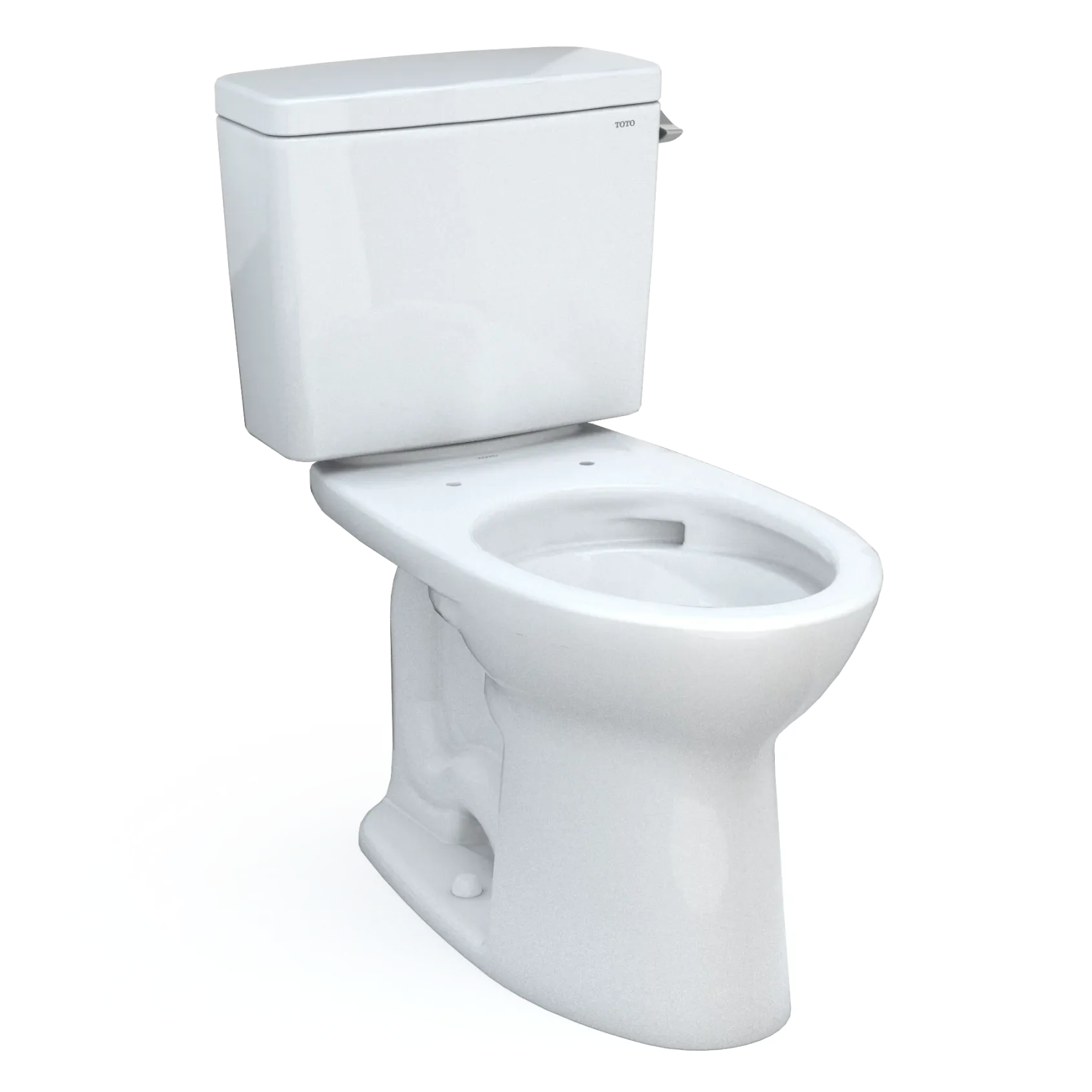 TOTO Drake Two-Piece Elongated 1.28 GPF TORNADO FLUSH Toilet with CEFIONTECT and Right-Hand Trip Lever, Cotton White, Vitreous China, CST776CERG#01