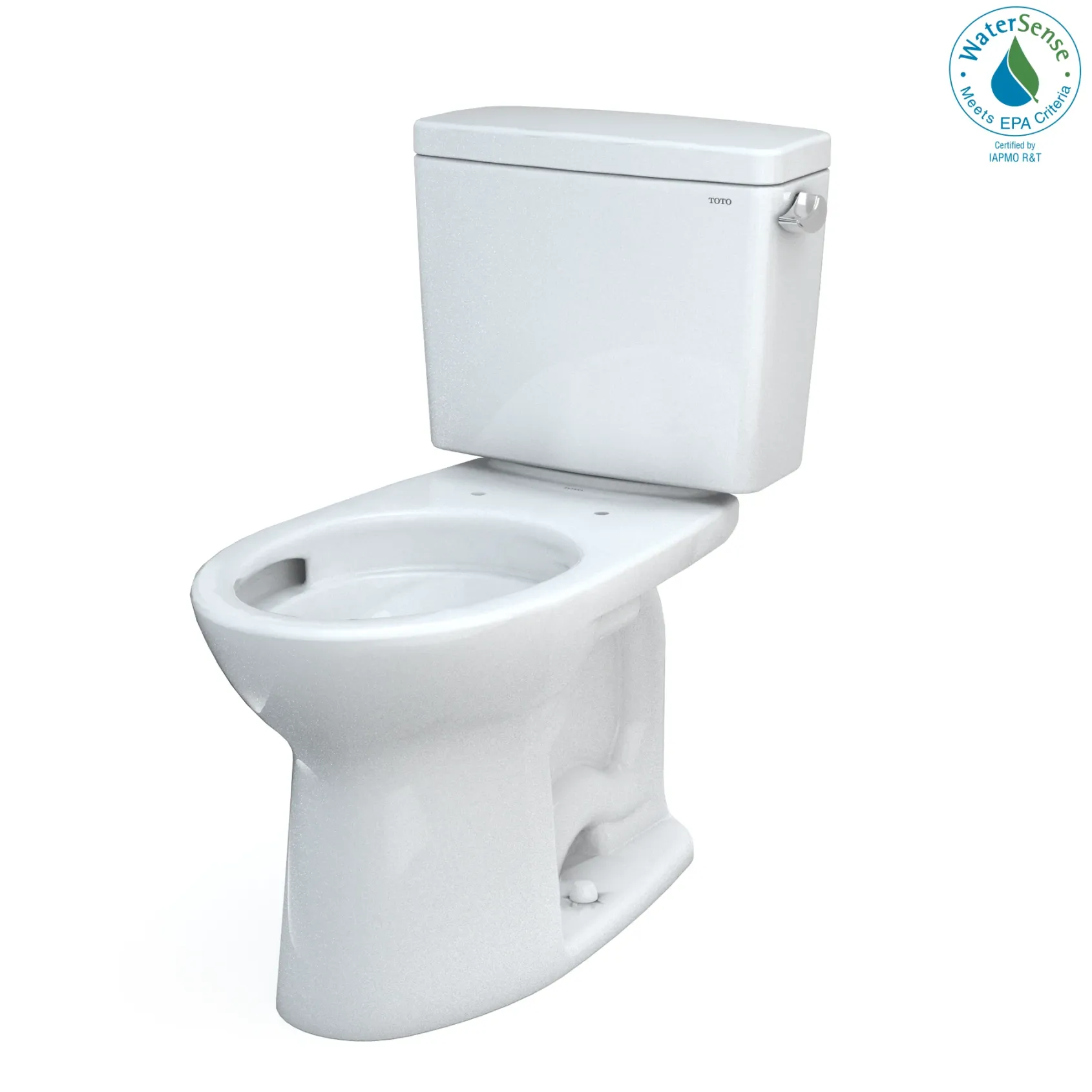 TOTO Drake Two-Piece Elongated 1.28 GPF TORNADO FLUSH Toilet with CEFIONTECT and Right-Hand Trip Lever, Cotton White, Vitreous China, CST776CERG#01