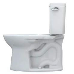 TOTO Drake Two-Piece Elongated 1.28 GPF TORNADO FLUSH Toilet with CEFIONTECT and Right-Hand Trip Lever, Cotton White, Vitreous China, CST776CERG#01