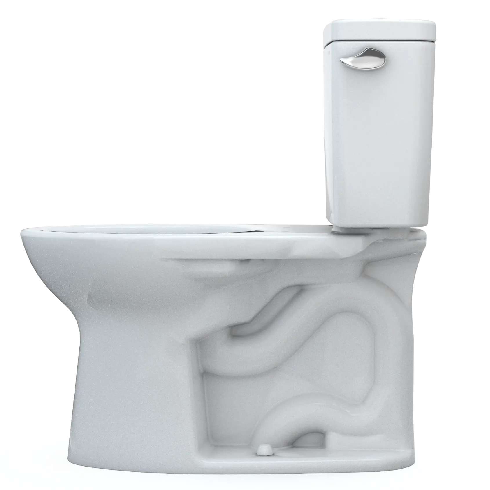 TOTO Drake Two-Piece Elongated 1.28 GPF TORNADO FLUSH Toilet with CEFIONTECT and Right-Hand Trip Lever, Cotton White, Vitreous China, CST776CERG#01