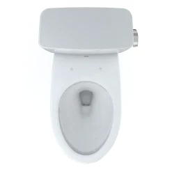 TOTO Drake Two-Piece Elongated 1.28 GPF TORNADO FLUSH Toilet with CEFIONTECT and Right-Hand Trip Lever, Cotton White, Vitreous China, CST776CERG#01