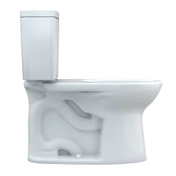 TOTO Drake Two-Piece Elongated 1.28 GPF TORNADO FLUSH Toilet with CEFIONTECT and Right-Hand Trip Lever, Cotton White, Vitreous China, CST776CERG#01