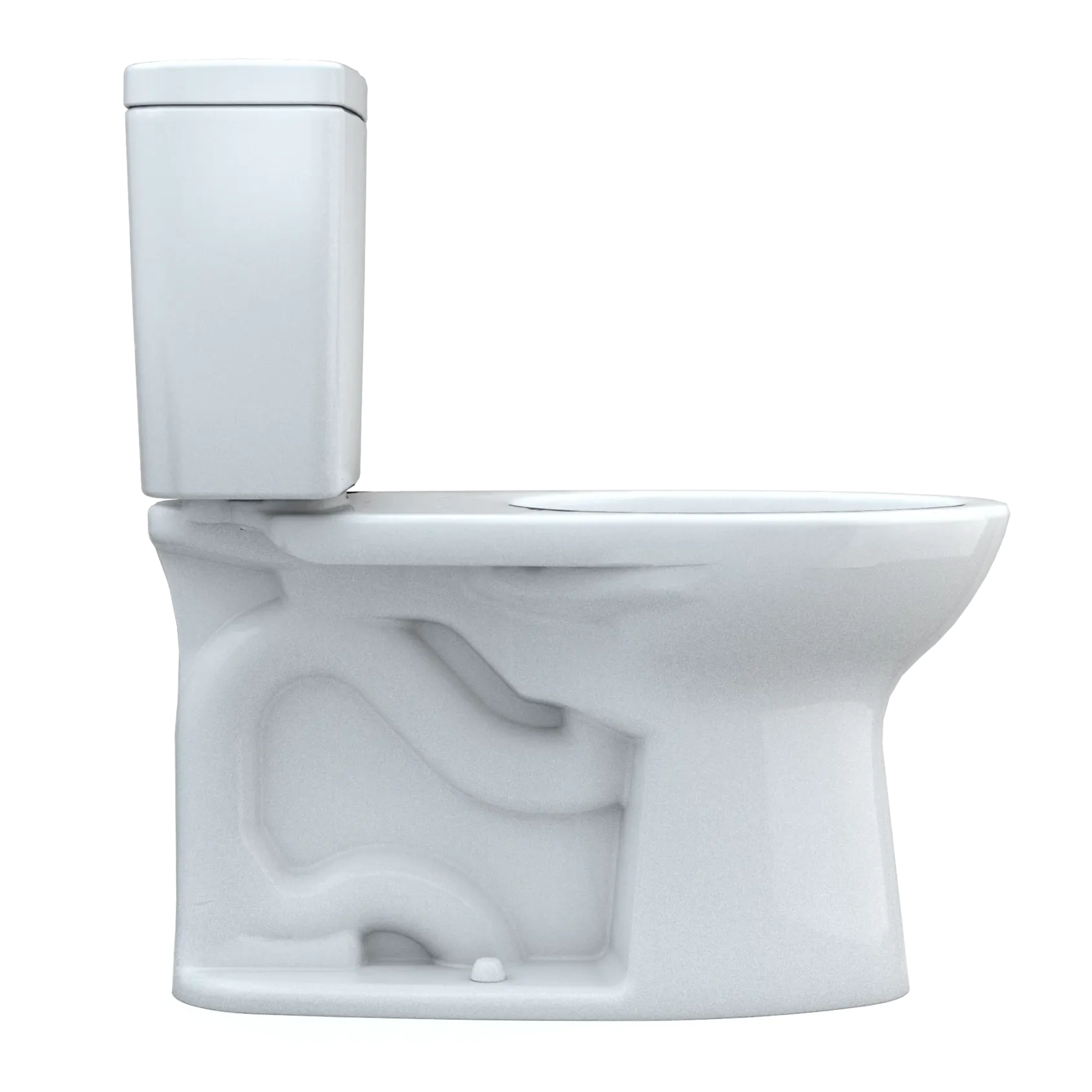 TOTO Drake Two-Piece Elongated 1.28 GPF TORNADO FLUSH Toilet with CEFIONTECT and Right-Hand Trip Lever, Cotton White, Vitreous China, CST776CERG#01