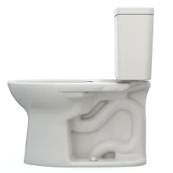 TOTO Drake Two-Piece Elongated 1.28 GPF TORNADO FLUSH Toilet with CEFIONTECT, Colonial White, Vitreous China, CST776CEG#11