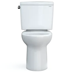 TOTO Drake Two-Piece Elongated 1.28 GPF Universal Height TORNADO FLUSH Toilet with CEFIONTECT and 10 Inch Rough-In, Cotton White, Vitreous China, CST776CEFG.10#01