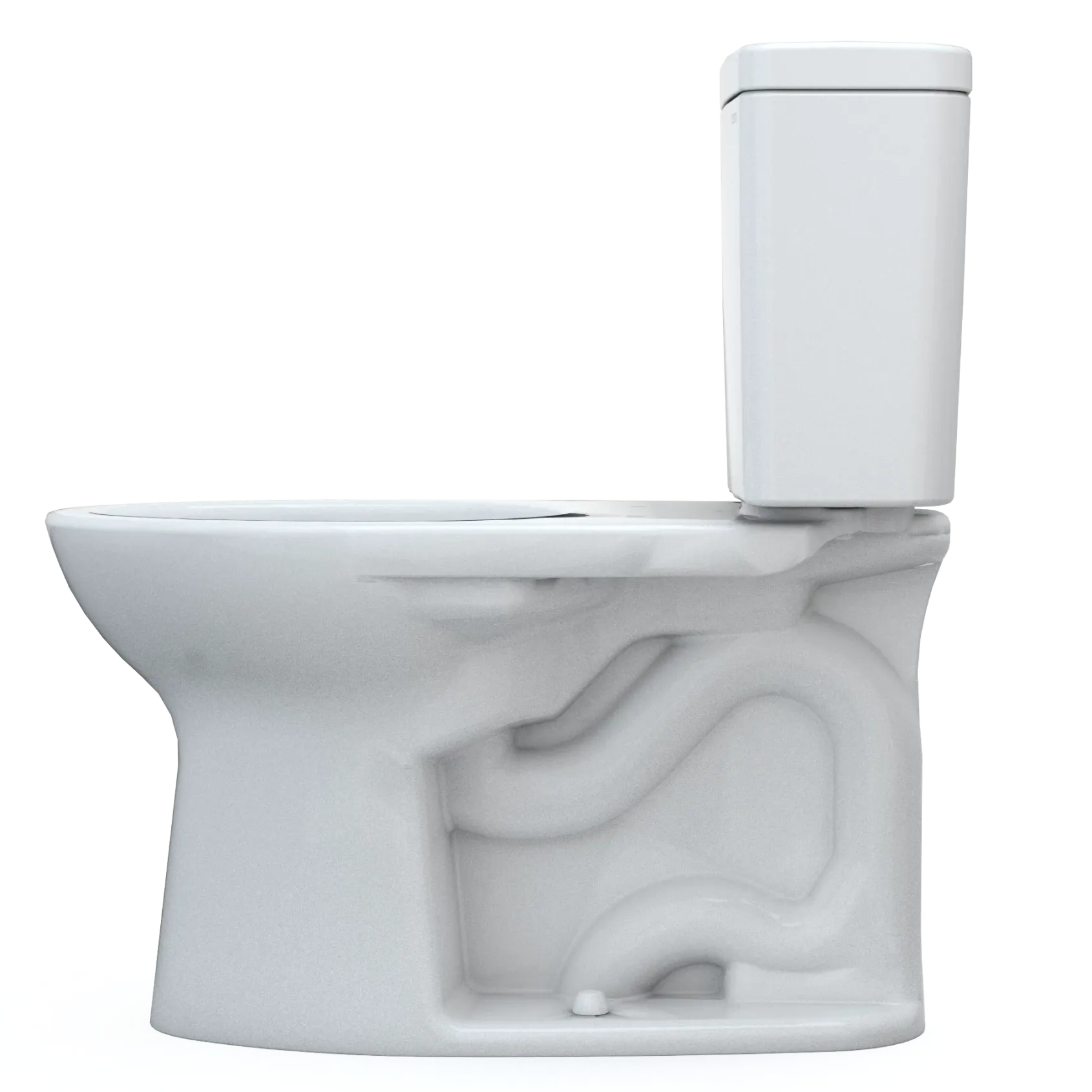 TOTO Drake Two-Piece Elongated 1.28 GPF Universal Height TORNADO FLUSH Toilet with CEFIONTECT and 10 Inch Rough-In, Cotton White, Vitreous China, CST776CEFG.10#01