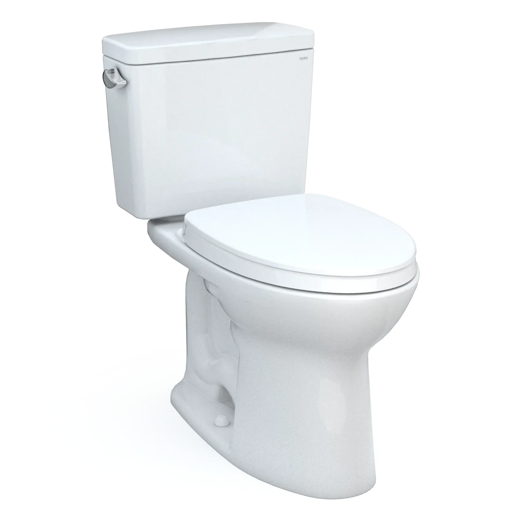 TOTO Drake Two-Piece Elongated 1.28 GPF Universal Height TORNADO FLUSH Toilet with CEFIONTECT and 10 Inch Rough-In, Cotton White, Vitreous China, CST776CEFG.10#01
