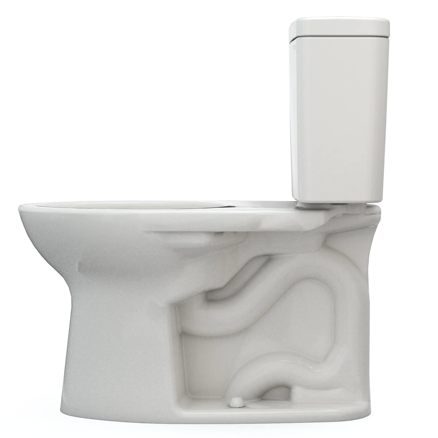 TOTO Drake Two-Piece Elongated 1.6 GPF Universal Height TORNADO FLUSH Toilet with CEFIONTECT, Colonial White, Vitreous China, CST776CSFG#11