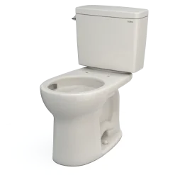 TOTO Drake Two-Piece Round 1.28 GPF Universal Height TORNADO FLUSH Toilet with CEFIONTECT, Sedona Beige, Vitreous China, CST775CEFG#12