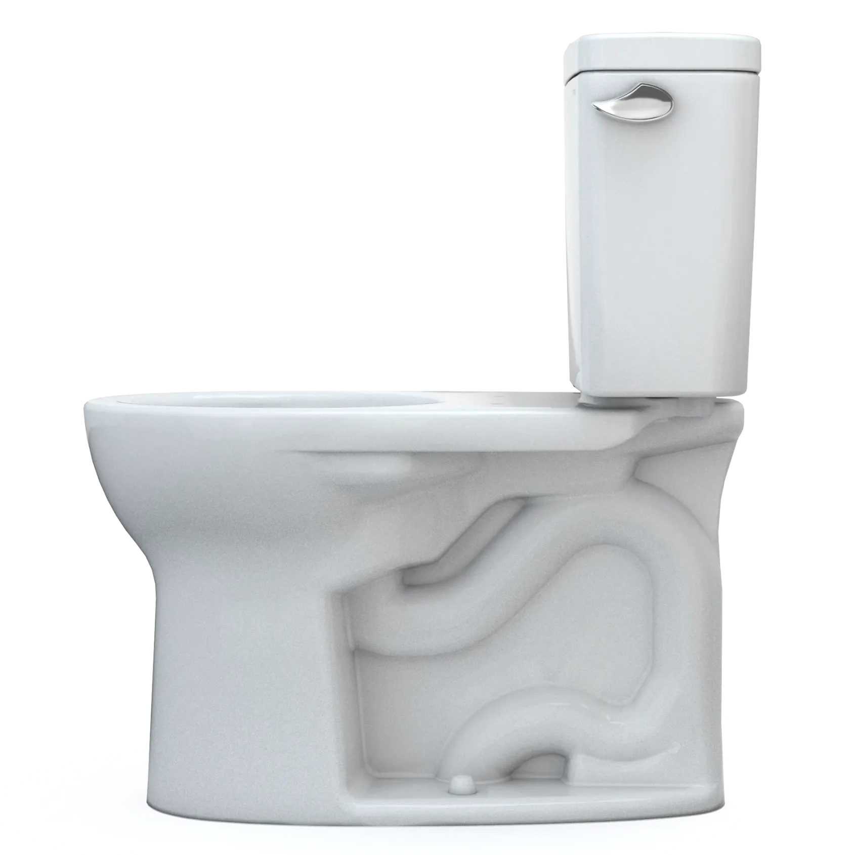 TOTO Drake Two-Piece Round 1.28 GPF Universal Height TORNADO FLUSH Toilet with CEFIONTECT, Cotton White, Vitreous China, CST775CEFRG#01