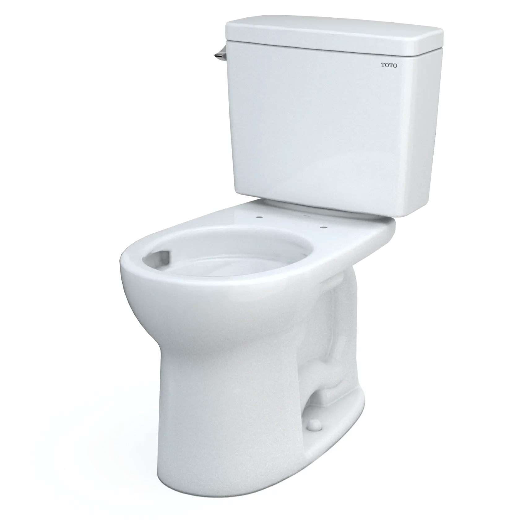 TOTO Drake Two-Piece Round 1.28 GPF Universal Height TORNADO FLUSH Toilet with CEFIONTECT, Cotton White, Vitreous China, CST775CEFG#01