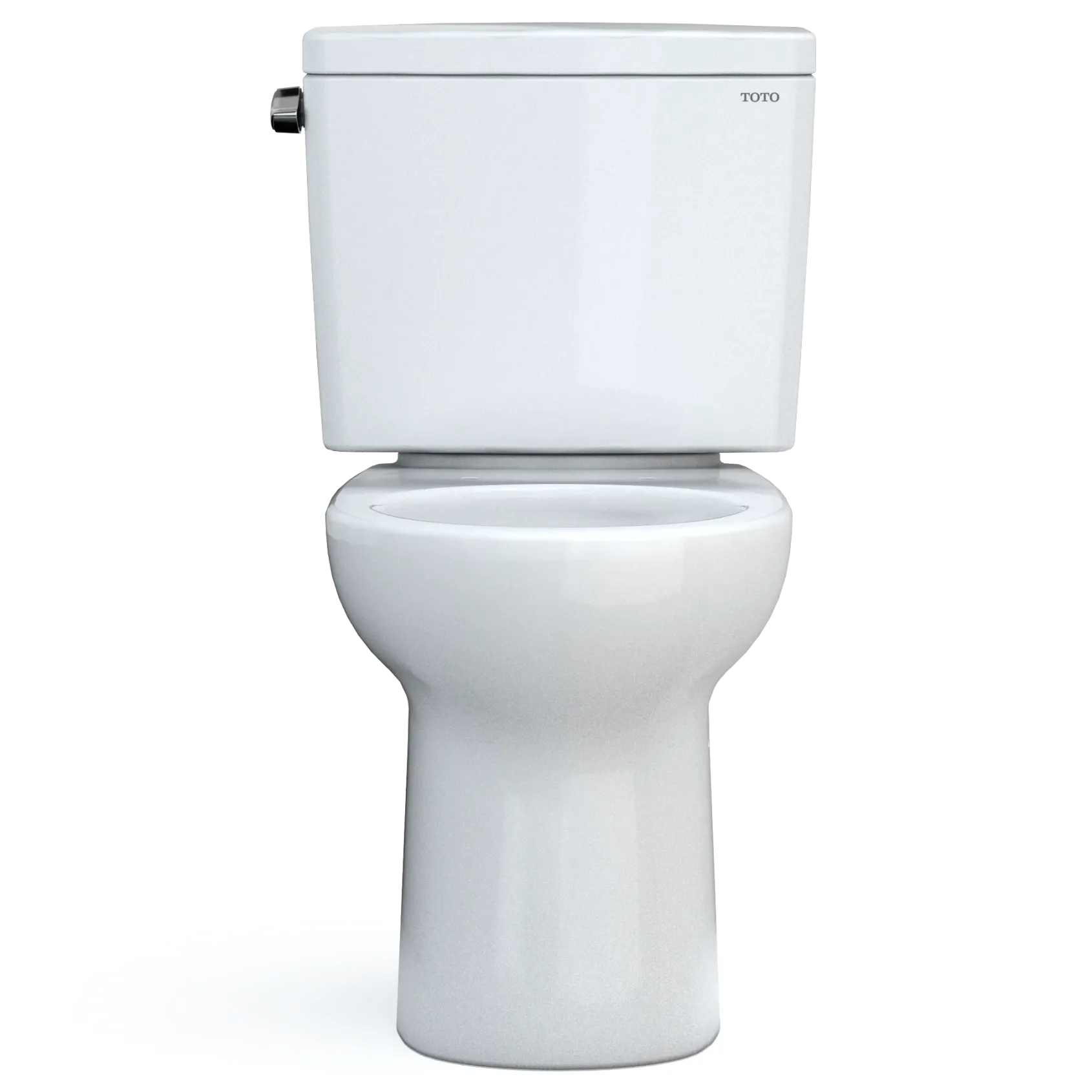 TOTO Drake Two-Piece Round 1.28 GPF Universal Height TORNADO FLUSH Toilet with CEFIONTECT, Cotton White, Vitreous China, CST775CEFG#01