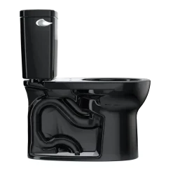 TOTO Drake Two-Piece Round 1.6 GPF Universal Height TORNADO FLUSH Toilet, Ebony, Vitreous China, CST775CSF#51
