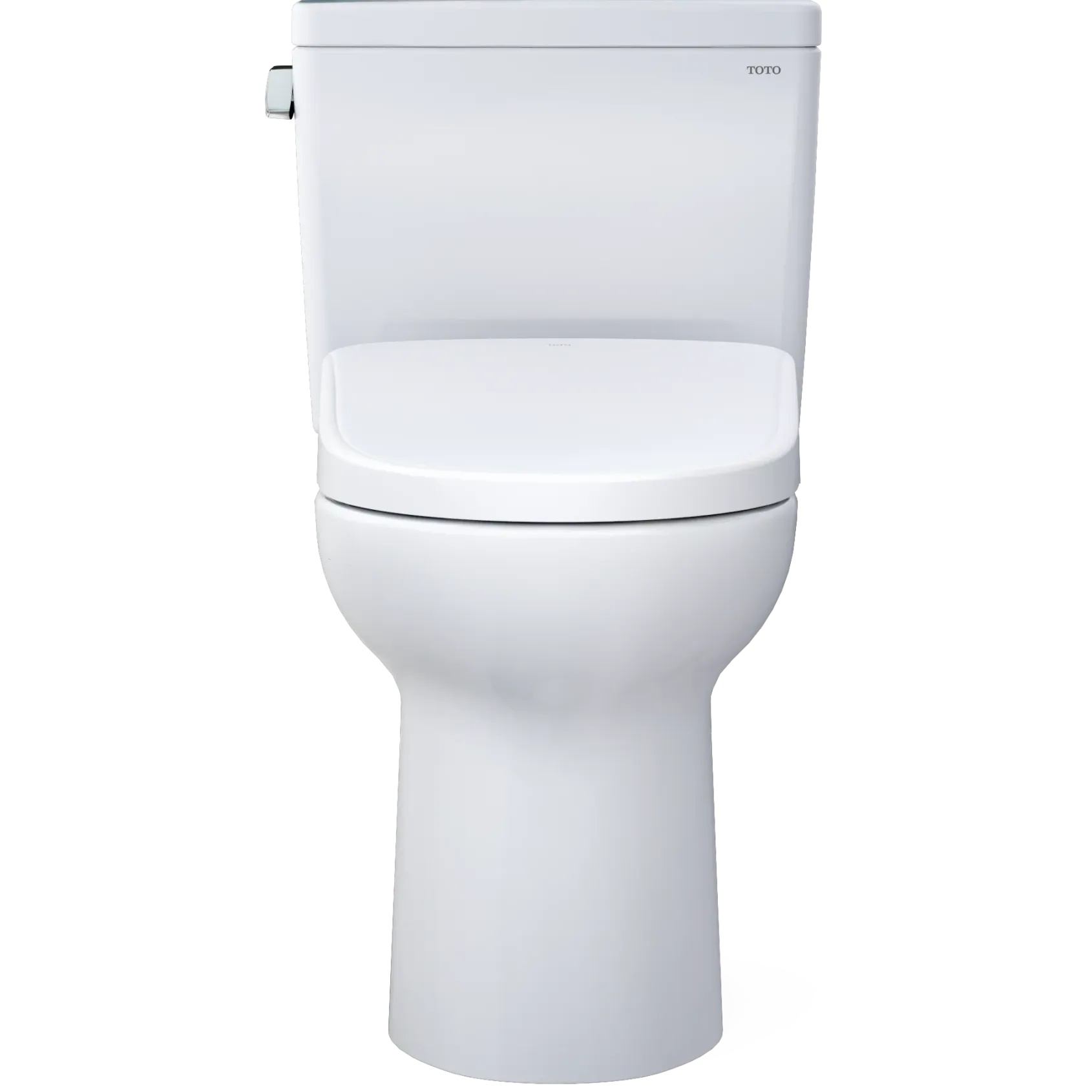 TOTO Drake WASHLET+ Two-Piece Elongated 1.28 GPF TORNADO FLUSH Toilet and S7 Contemporary Bidet Seat with Auto Flush, Cotton White, Vitreous China|Plastic, MW7764726CEGA#01