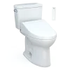 TOTO Drake WASHLET+ Two-Piece Elongated 1.6 GPF Universal Height TORNADO FLUSH Toilet with C5 Bidet Seat, 10 Inch Rough-In, Cotton White, Vitreous China, MW7763084CSFG.10#01