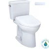 TOTO Drake WASHLET+ Two-Piece Elongated 1.6 GPF Universal Height TORNADO FLUSH Toilet and S7A Contemporary Bidet Seat with Auto Flush, 10 Inch Rough-In, Cotton White, Vitreous China|Plastic, MW7764736CSFGA.10#01