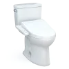 TOTO Drake WASHLET+ Two-Piece Elongated 1.6 GPF TORNADO FLUSH Toilet with C2 Bidet Seat, Cotton White, Vitreous China, MW7763074CSG#01