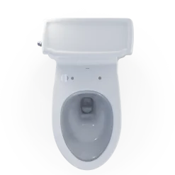 TOTO Eco Guinevere WASHLET+ Ready Elongated 1.28 GPF Universal Height Skirted Toilet with CEFIONTECT, Floor-Mounted, Cotton White, Vitreous China, CST974CEFGAT40#01