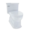 TOTO Eco Soire One Piece Elongated 1.28 GPF Universal Height Skirted Toilet with CEFIONTECT, Cotton White, Vitreous China, MS964214CEFG#01