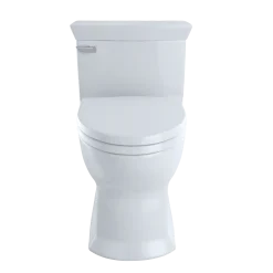 TOTO Eco Soire One Piece Elongated 1.28 GPF Universal Height Skirted Toilet with CEFIONTECT, Cotton White, Vitreous China, MS964214CEFG#01