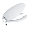 TOTO Elongated Open Front Commerical Toilet Seat with Lid, Cotton White, Polypropylene, SC134#01