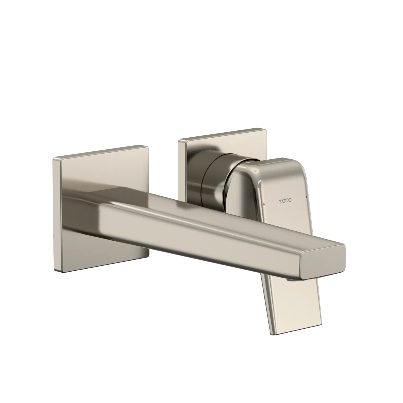 TOTO GB 1.2 GPM Wall-Mount Single-Handle Bathroom Faucet with COMFORT GLIDE Technology, Polished Nickel, Brass, TLG10307U#PN