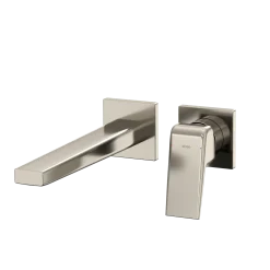TOTO GB 1.2 GPM Wall-Mount Single-Handle Long Bathroom Faucet with COMFORT GLIDE Technology, Polished Nickel, Brass, TLG10308U#PN