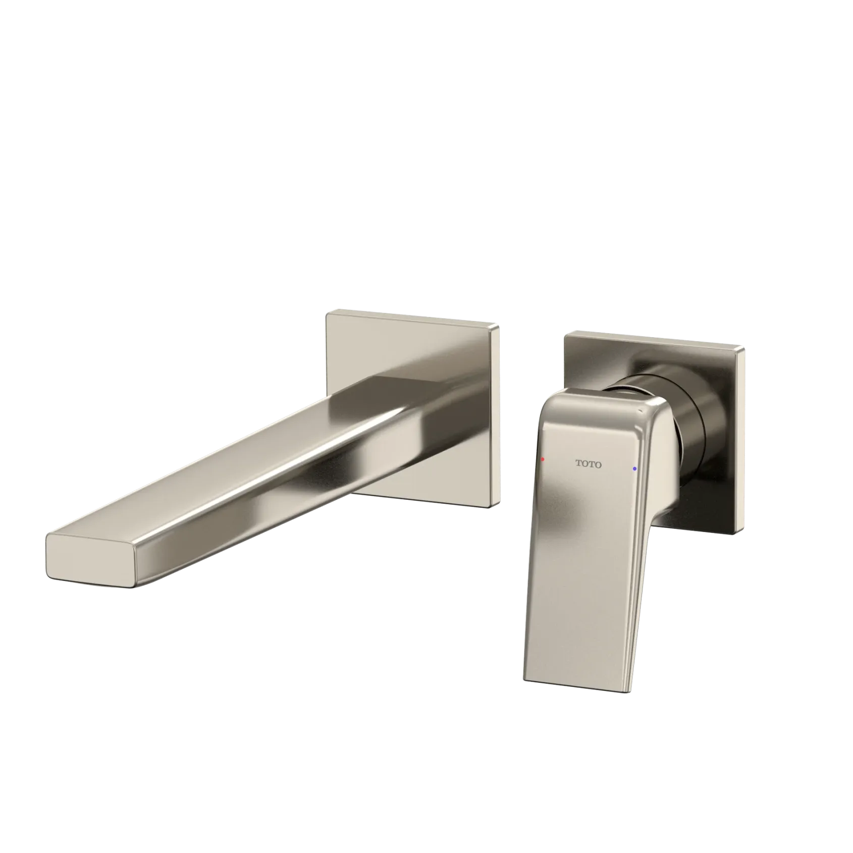 TOTO GB 1.2 GPM Wall-Mount Single-Handle Long Bathroom Faucet with COMFORT GLIDE Technology, Polished Nickel, Brass, TLG10308U#PN