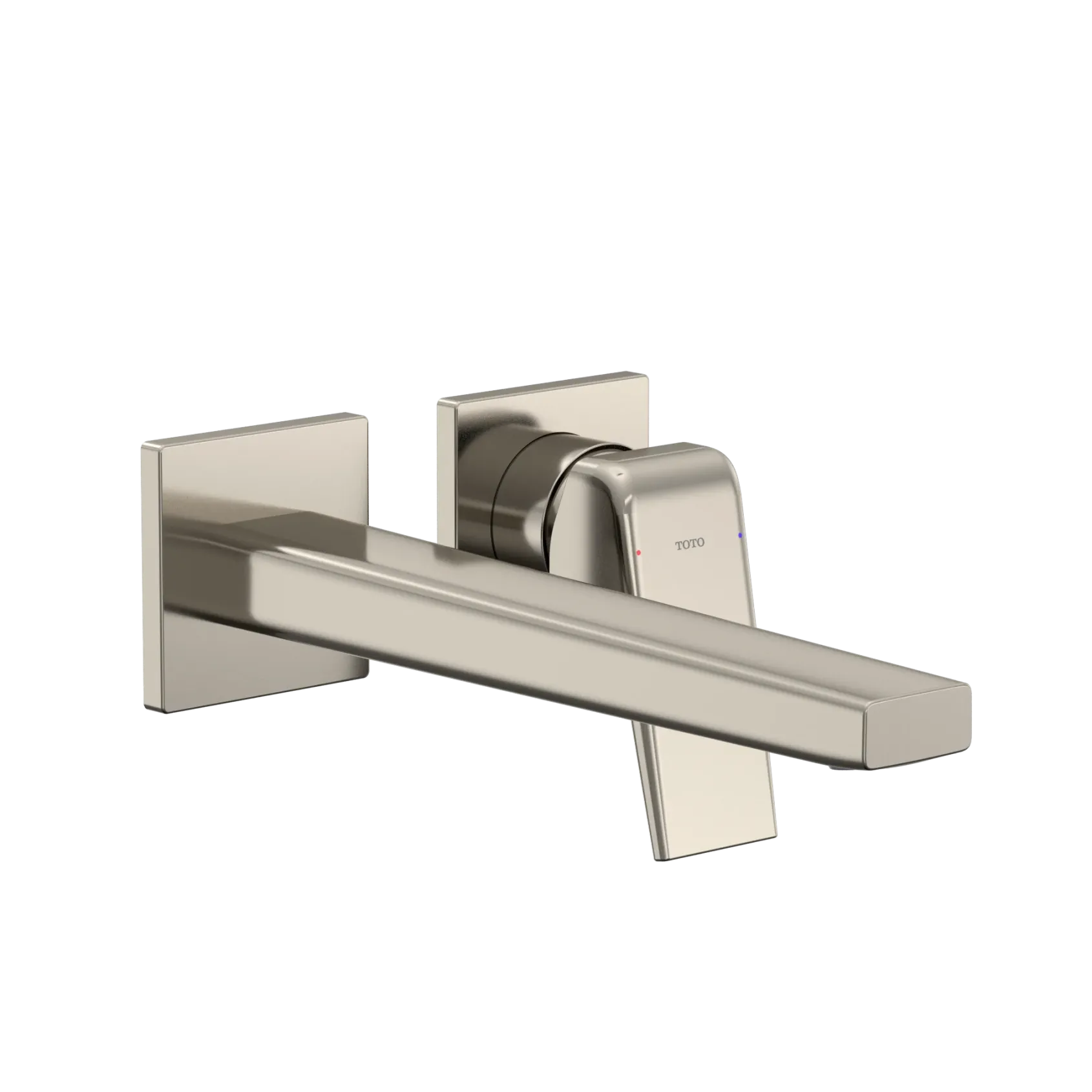 TOTO GB 1.2 GPM Wall-Mount Single-Handle Long Bathroom Faucet with COMFORT GLIDE Technology, Polished Nickel, Brass, TLG10308U#PN