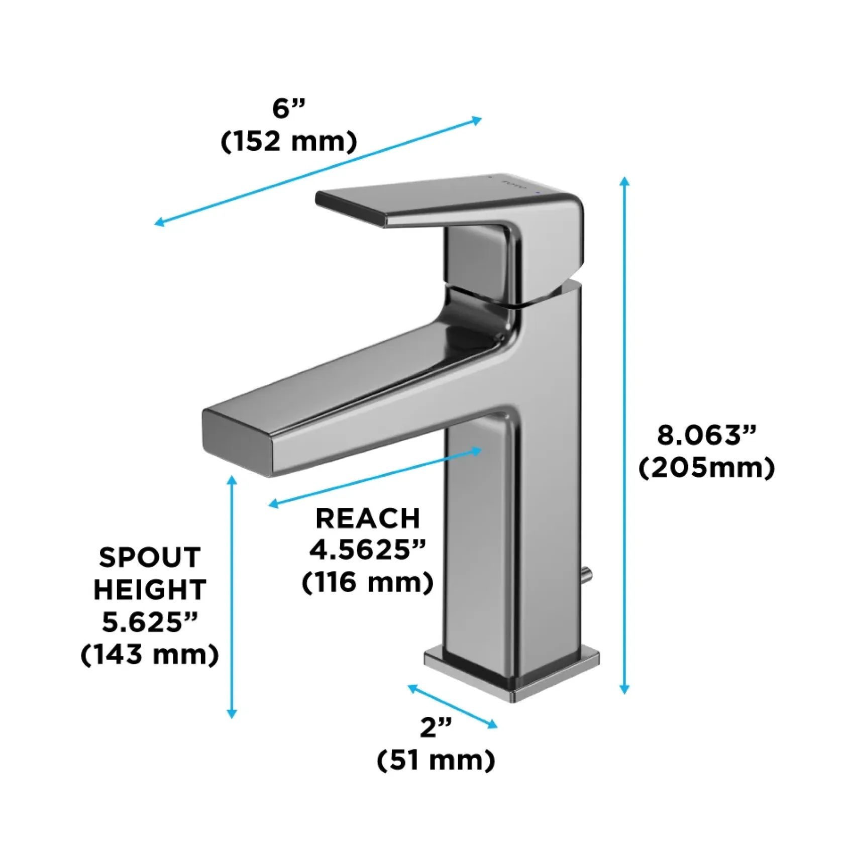 TOTO GB Series 1.2 GPM Single Handle Bathroom Sink Faucet with COMFORT GLIDE Technology and Drain Assembly, Polished Chrome, Brass, TLG10301U#CP