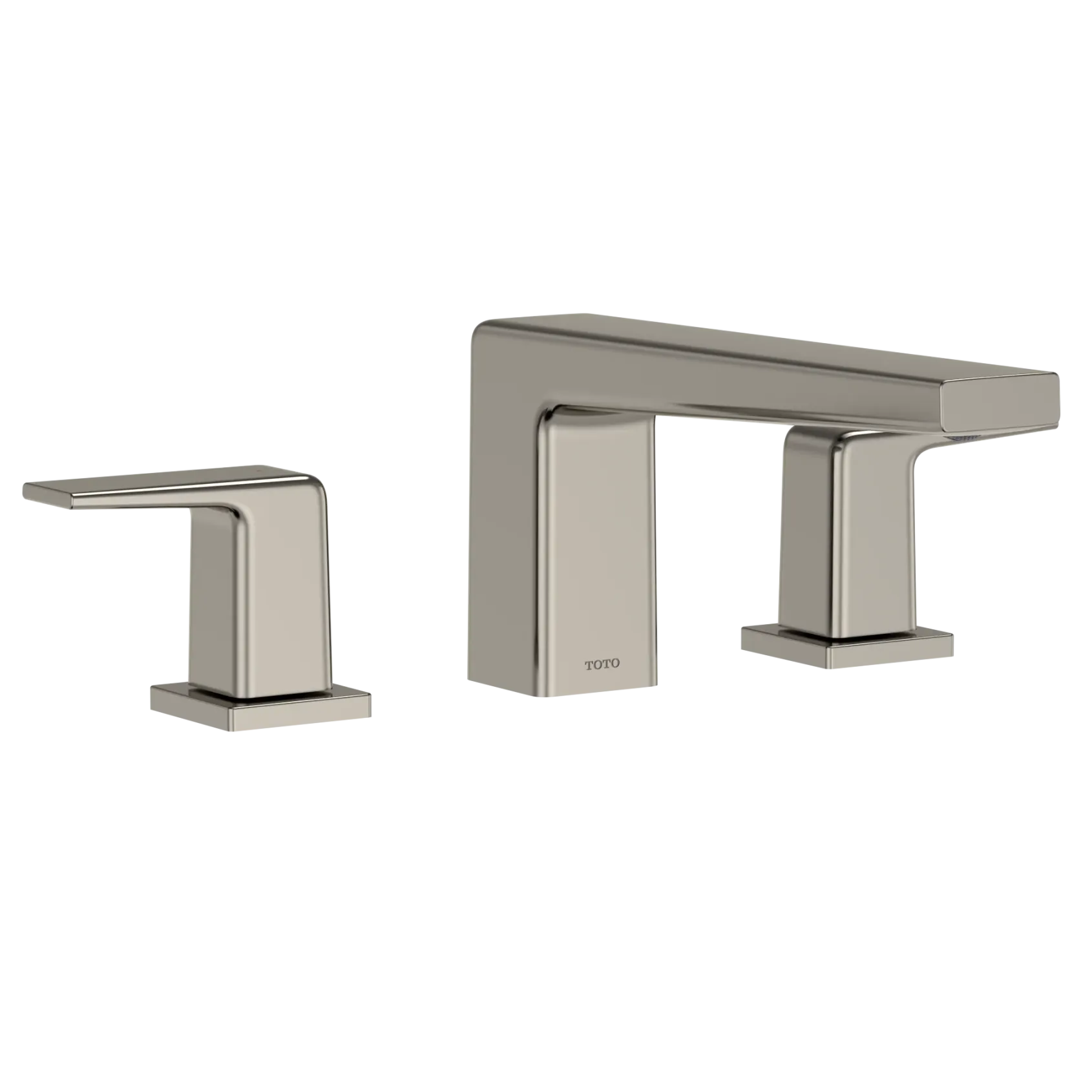 TOTO GB Two-Handle Deck-Mount Roman Tub Filler Trim, Polished Nickel, Brass, TBG10201U#PN