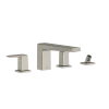 TOTO GB Two-Handle Deck-Mount Roman Tub Filler Trim with Handshower, Brushed Nickel, Brass, TBG10202U#BN