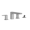 TOTO GB Two-Handle Deck-Mount Roman Tub Filler Trim with Handshower, Polished Chrome, Brass, TBG10202U#CP