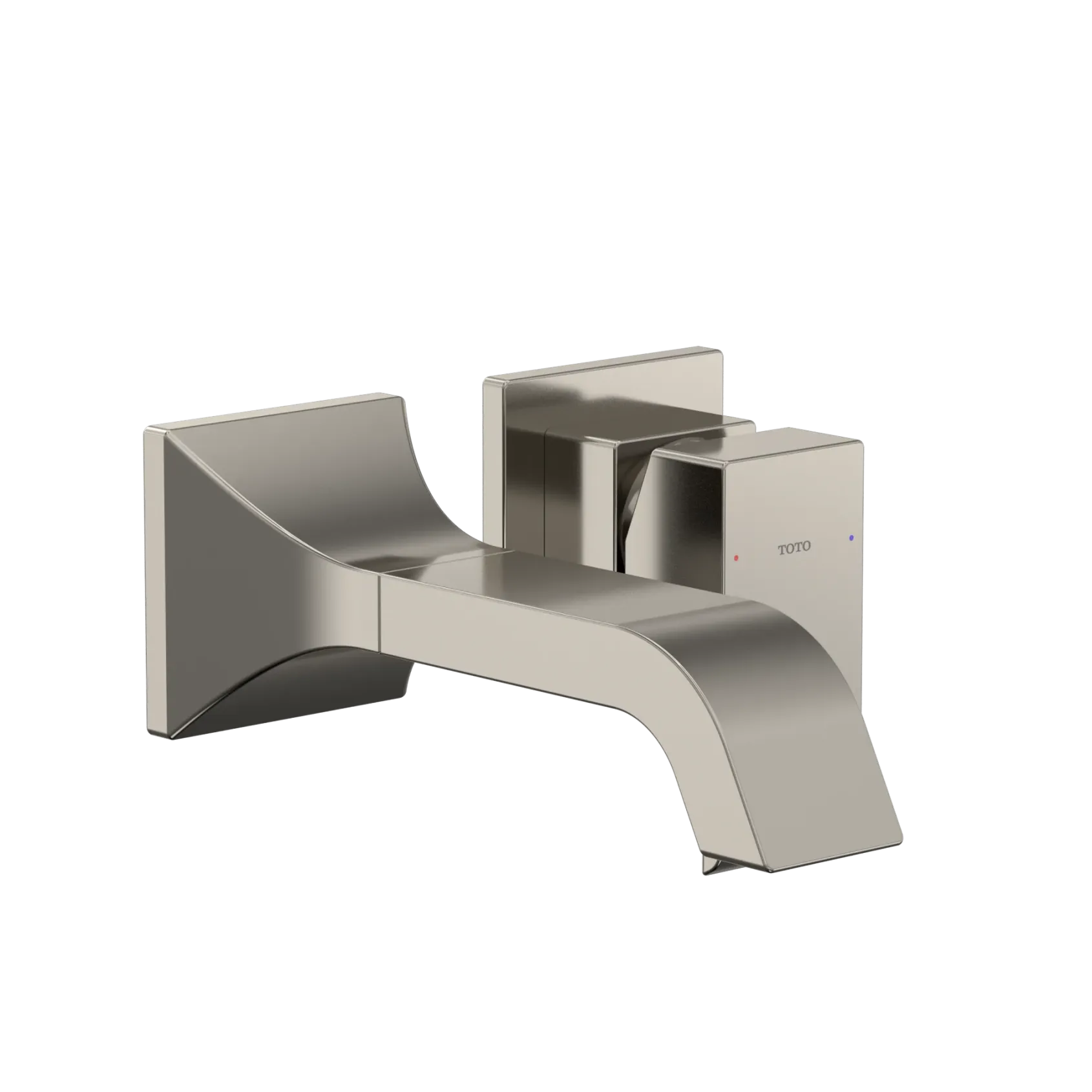TOTO GC 1.2 GPM Wall-Mount Single-Handle Bathroom Faucet with COMFORT GLIDE Technology, Polished Nickel, Brass, TLG08307U#PN