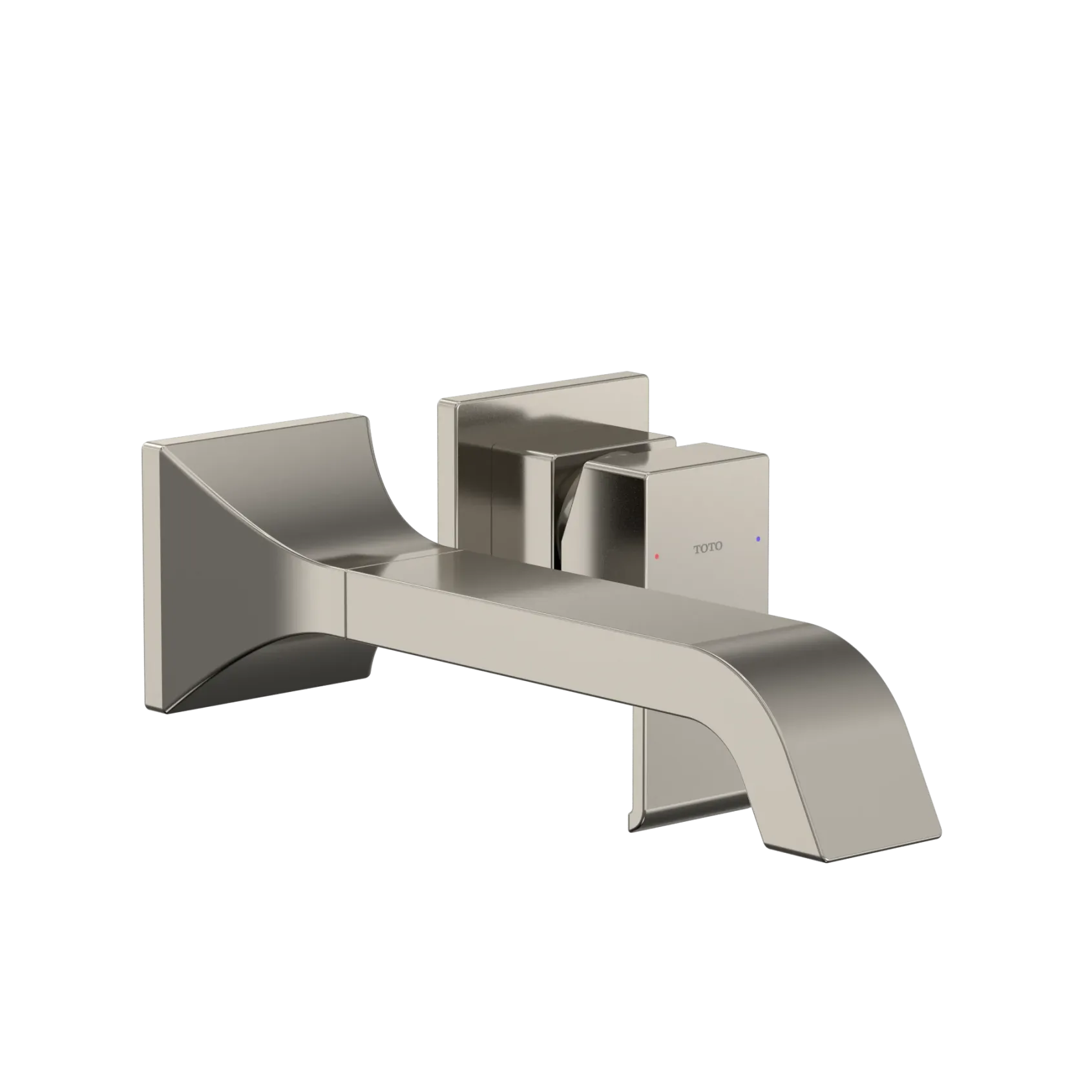 TOTO GC 1.2 GPM Wall-Mount Single-Handle Long Bathroom Faucet with COMFORT GLIDE Technology, Polished Nickel, Brass, TLG08308U#PN