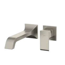 TOTO GC 1.2 GPM Wall-Mount Single-Handle Long Bathroom Faucet with COMFORT GLIDE Technology, Brushed Nickel, Brass, TLG08308U#BN