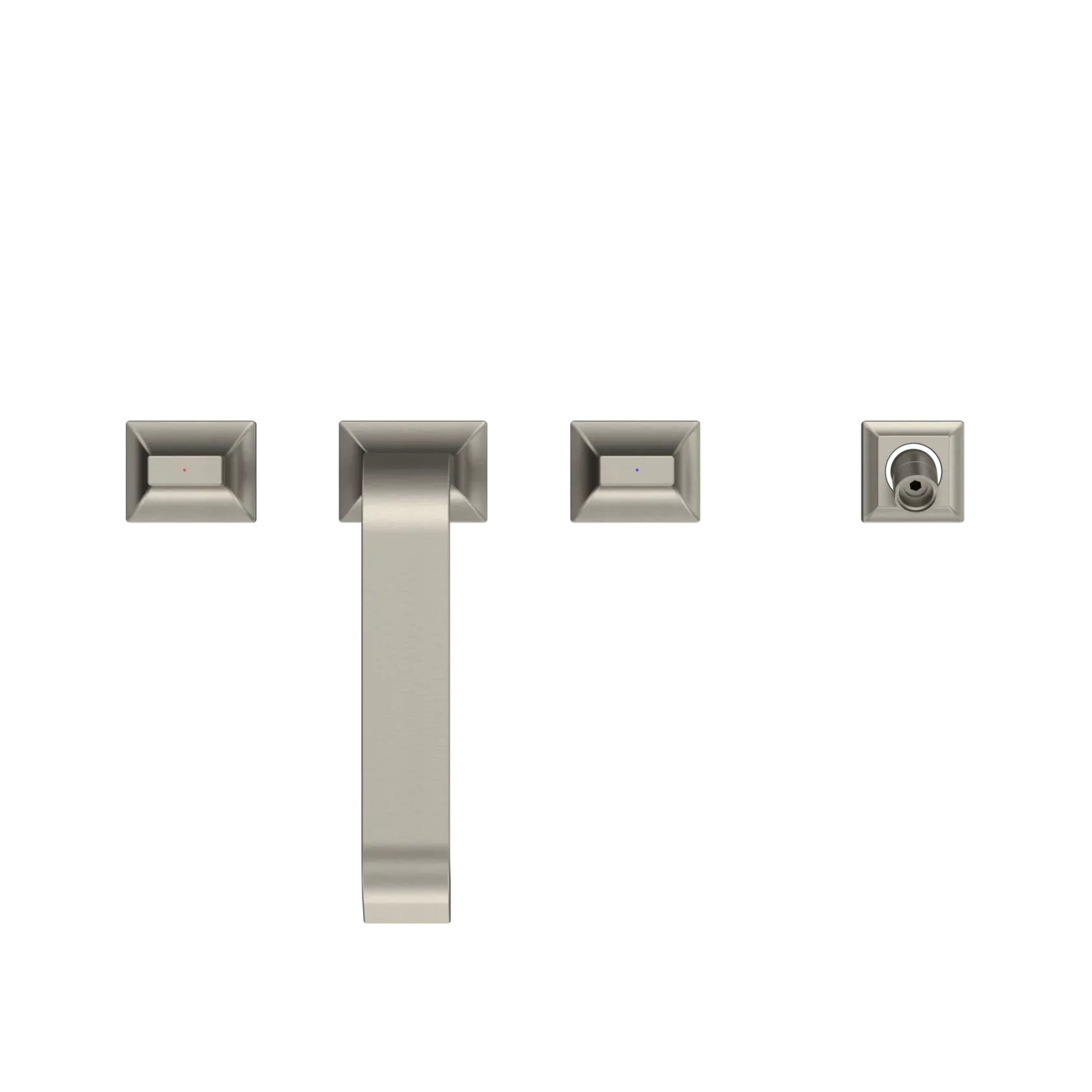 TOTO GC Two-Handle Deck-Mount Roman Tub Filler Trim with Handshower, Brushed Nickel, Brass, TBG08202U#BN