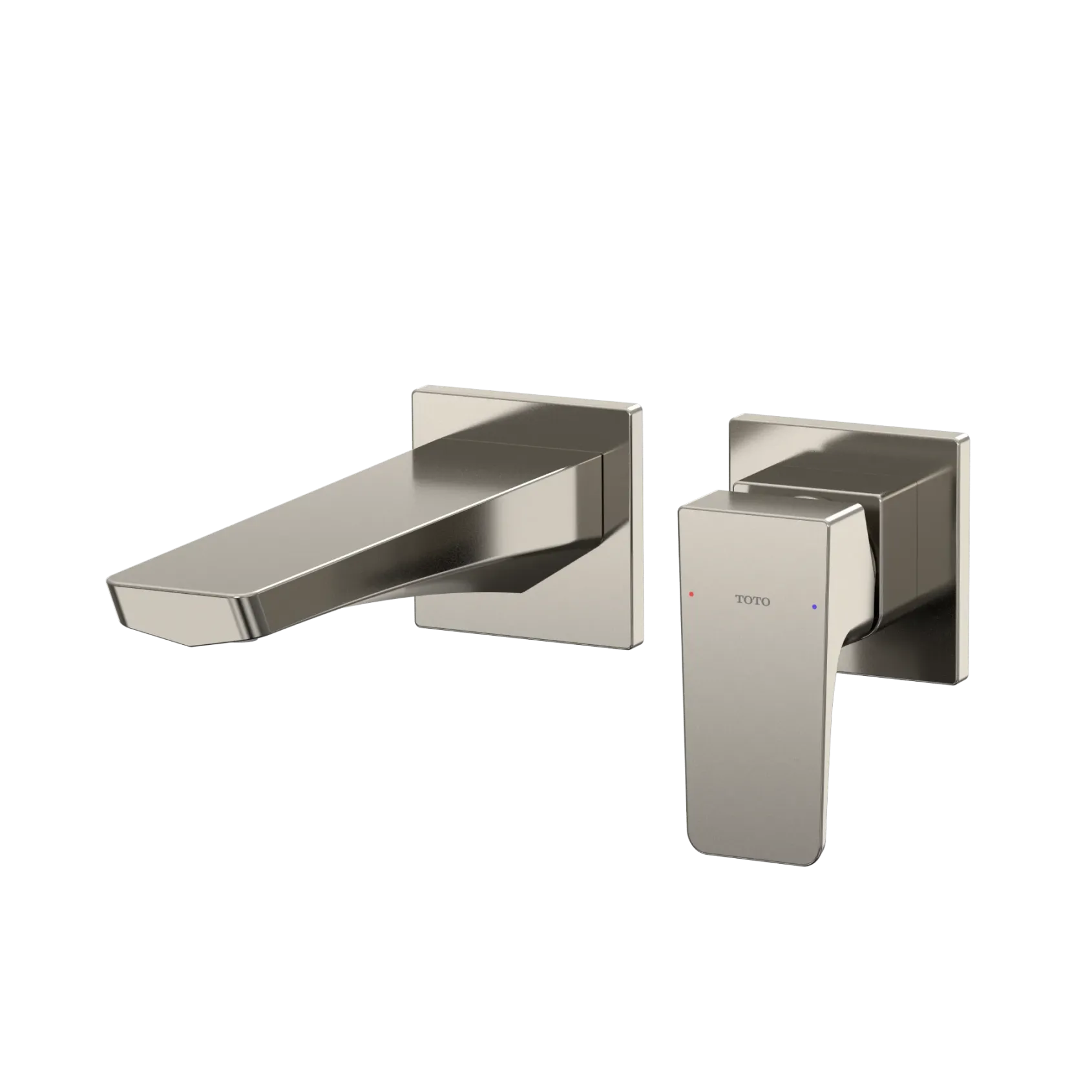 TOTO GE 1.2 GPM Wall-Mount Single-Handle Bathroom Faucet with COMFORT GLIDE Technology, Polished Nickel, Brass, TLG07307U#PN