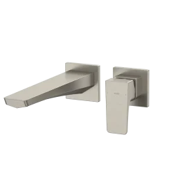 TOTO GE 1.2 GPM Wall-Mount Single-Handle Long Bathroom Faucet with COMFORT GLIDE Technology, Brushed Nickel, Brass, TLG07308U#BN