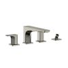 TOTO GE Two-Handle Deck-Mount Roman Tub Filler Trim with Handshower, Polished Nickel, Brass, TBG07202U#PN
