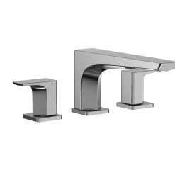 TOTO GE Two-Handle Deck-Mount Roman Tub Filler Trim, Polished Chrome, Brass, TBG07201U#CP