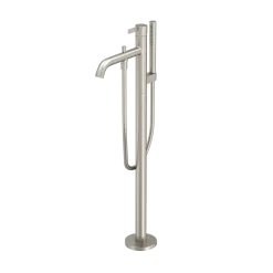 TOTO GF Freestanding Bathroom Tub Filler with COMFORT GLIDE and COMFORT WAVE, Brushed Nickel, Brass, TBG11306U#BN