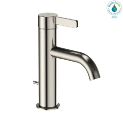 TOTO GF Series 1.2 GPM Single Handle Bathroom Sink Faucet with COMFORT GLIDE Technology and Drain Assembly, Polished Nickel, Stainless Steel, TLG11301U#PN