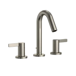 TOTO GF Series 1.2 GPM Two Lever Handle Widespread Bathroom Sink Faucet, Polished Nickel, Brass, TLG11201UA#PN