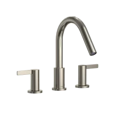 TOTO GF Two Lever Handle Deck-Mount Roman Tub Filler Trim, Polished Nickel, Brass, TBG11201UA#PN